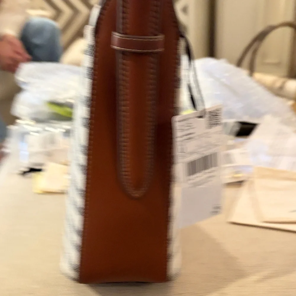 Mango Stripe Printed Shopper Bag/NWT - Picture 11 of 14